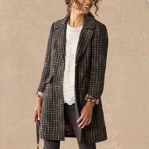 Sundance Catalog Jackson Hole Caviar Black & Cream Coat - small (4/6), worn 3x